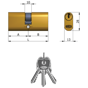 Cilindro ovale ottone Omec