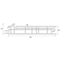 Profilo PVC allargatore per cassonetto