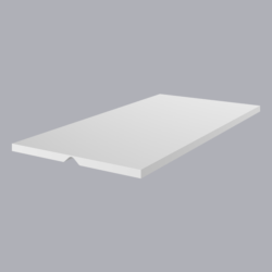 Profilo PVC piatto piegabile in bianco massa
