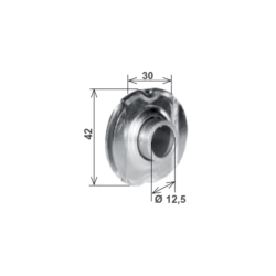 Cuscinetto a sfera tapparelle per innesto 30 mm